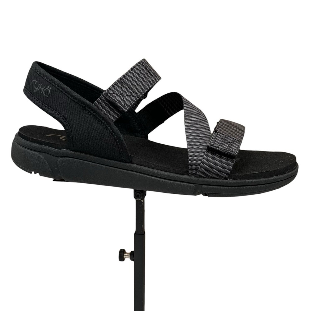 Ryka Womens Manifest Sport Adjustable Sandals Size 8 Black Lightweight Comfort